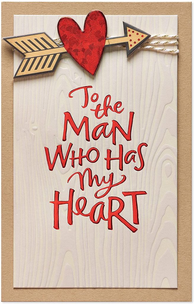 American Greetings Romantic Valentine's Day Card for Him (Man Who Has My Heart)