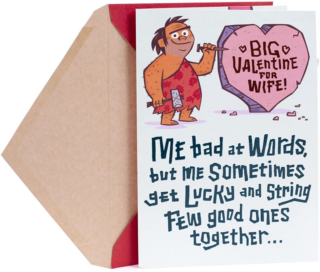 Hallmark Funny Valentine's Day Card for Wife (Caveman)