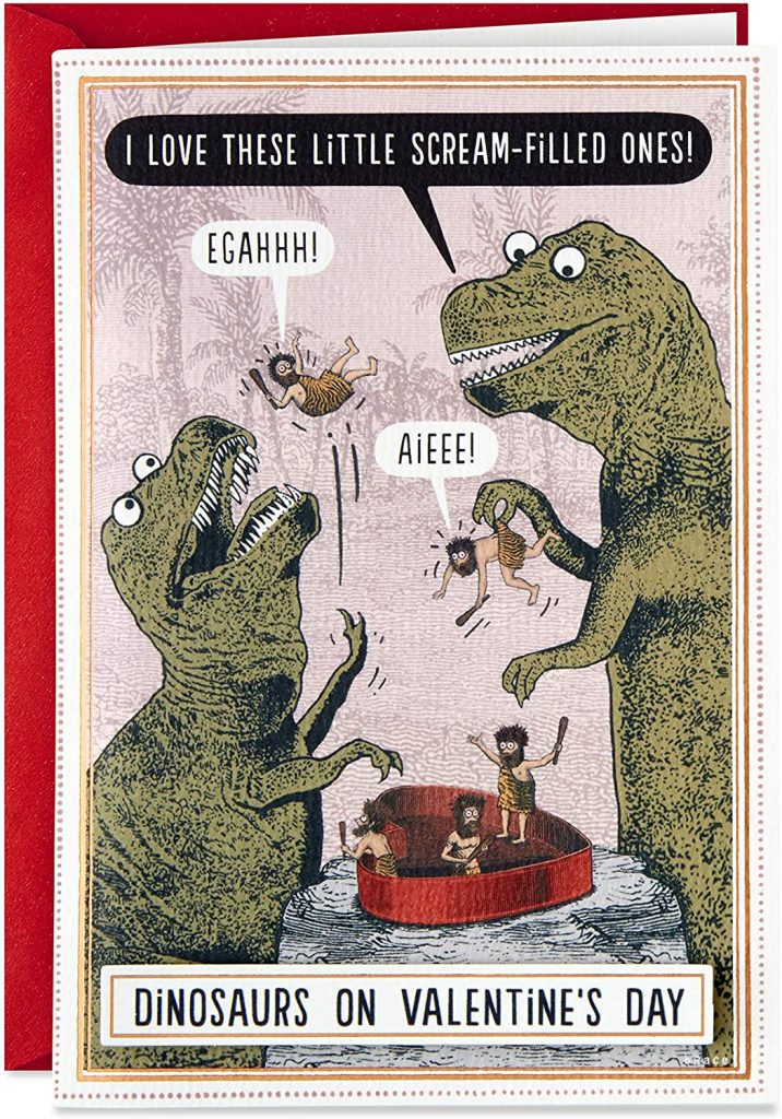 Hallmark Shoebox Funny Valentines Day Card (Dinosaurs on Valentines Day)