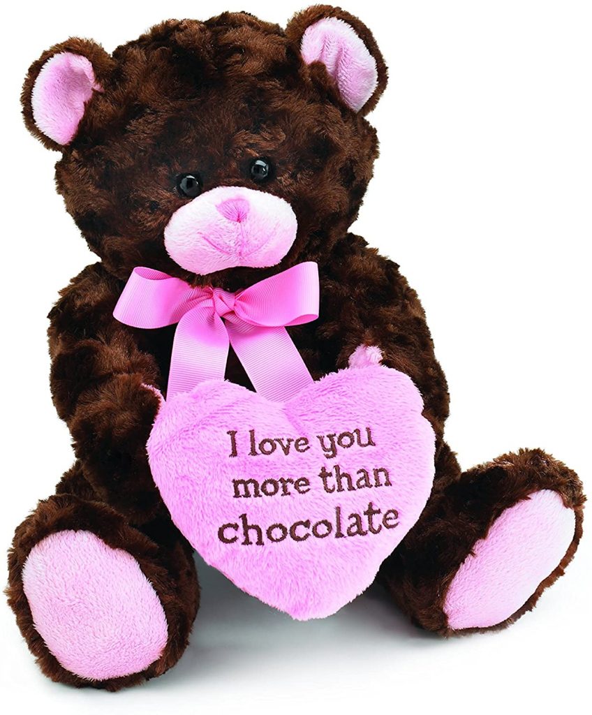 I Love you More Than Chocolate Valentines Day Heart Teddy Bear