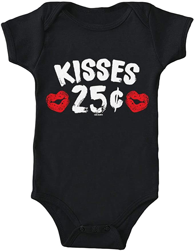 Kisses 25¢ - Cents Hearts Love Cute Infant Toddler Cotton Jersey T-Shirt