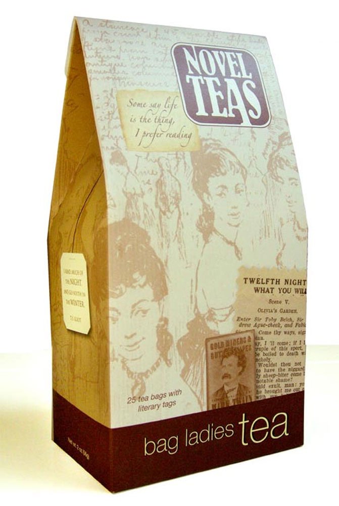 Novel Teas contains 25 teabags individually tagged with literary quotes from the world over, made with the finest English Breakfast tea