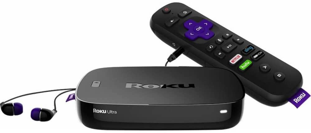 Roku Ultra 4K HDR HD Streaming Player with Enhanced Remote (Voice, Remote Finder, Headphone Jack, TV Power and Volume), Ethernet, Micro SD and USB (2017)