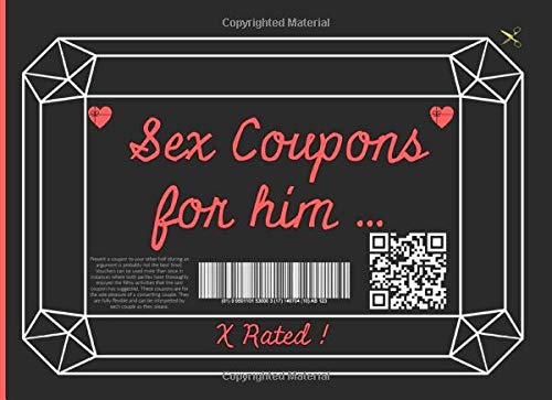 Sex Coupons For Him 50 X rated, Sexy, Dirty, Naughty Pure Filthy Vouchers For Husband, Boyfriend. Valentines Gift