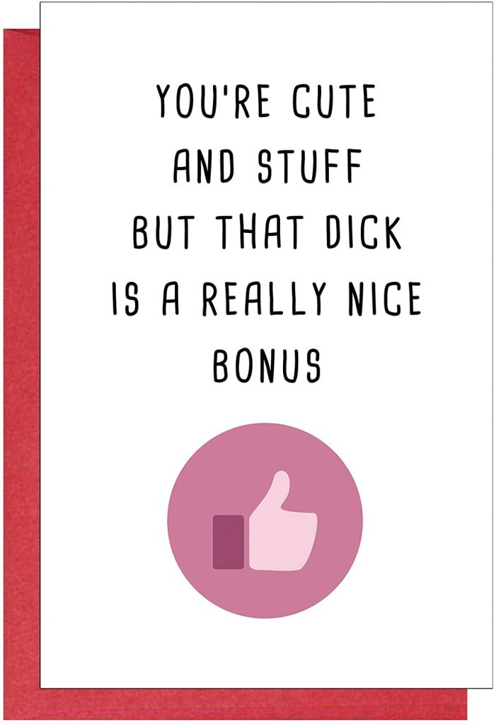 Sexy Anniversary Card, Funny Birthday Card, Naughty Valentine's Day Card for Boyfriend Hubby Him