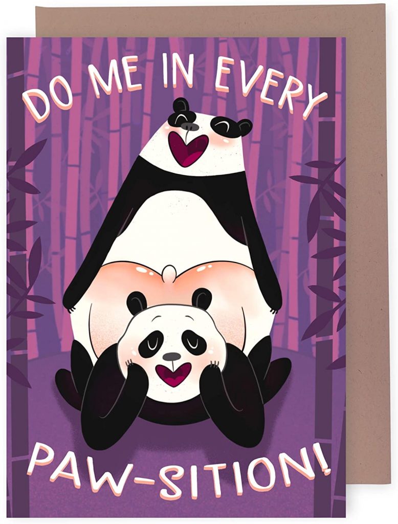 Sleazy Greetings Every Paw-sition Panda Funny Birthday Card Dirty Valentine's Day Naughty Anniversary Card For Boyfriend Husband From Girlfriend Wife...