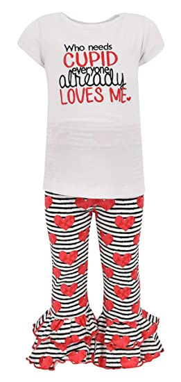 Unique Baby Girls Who Needs Cupid Valentine's Day Outfit