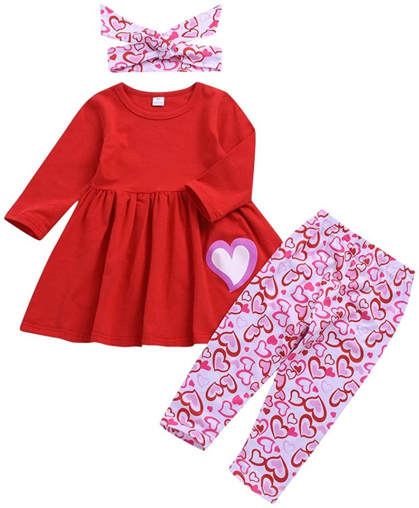 infant valentine day outfit for baby girl