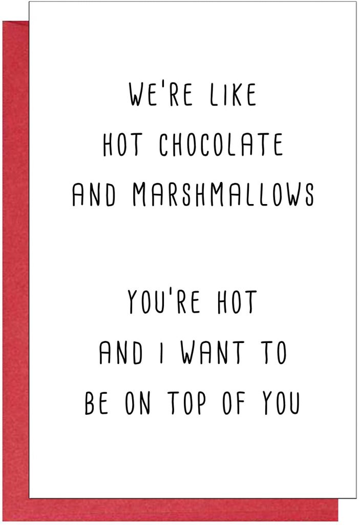 naughty valentine day card Sexy Anniversary Card, Funny Valentine's Day Card, Naughty Birthday Card, You're Hot and I Want to.
