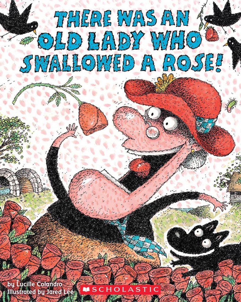 valentine day book There Was an Old Lady Who Swallowed a Rose!