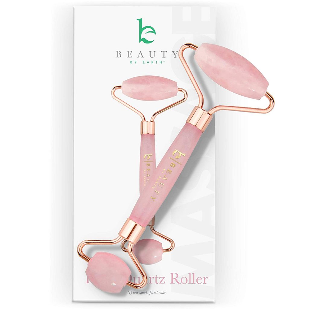 valentine day gifts for friends Rose Quartz Facial Roller - Best Face Roller and Skincare Tool for Facial Massage