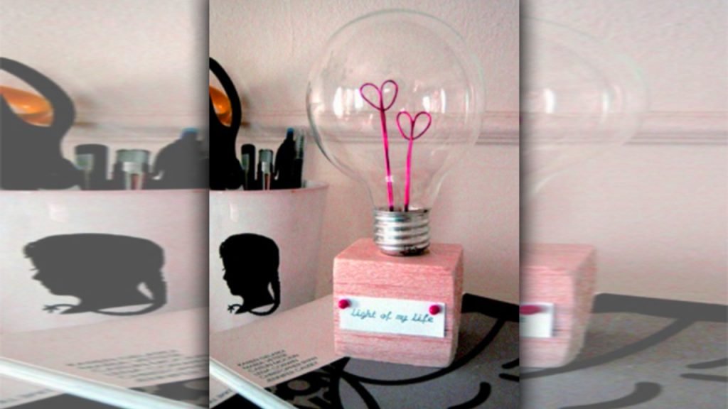 valentine day homemade gift ideas light bulb