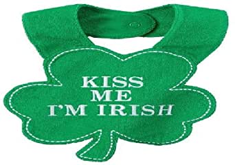 Carter's Kiss Me I'm Irish Shamrock Bib One Size Fits Most, Green