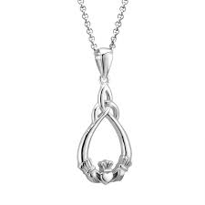 Irish Claddagh Necklace Sterling Silver international women's day gifts for employees