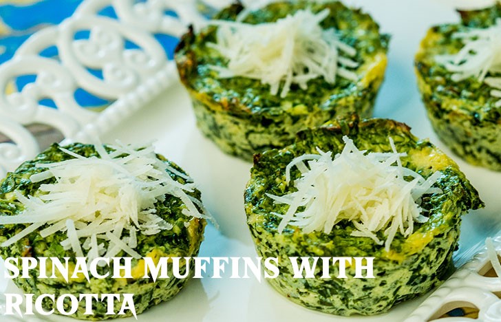St. Patrick's Day Appetizer Ideas of Spinach muffin with ricotta