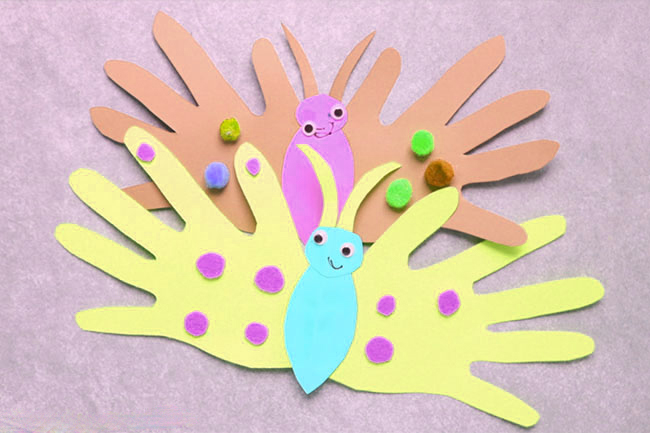 Butterfly Handprint Cards mothers day crafts for preschoolers