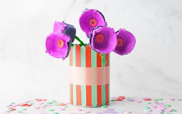 Egg Carton Flower Kids Craft