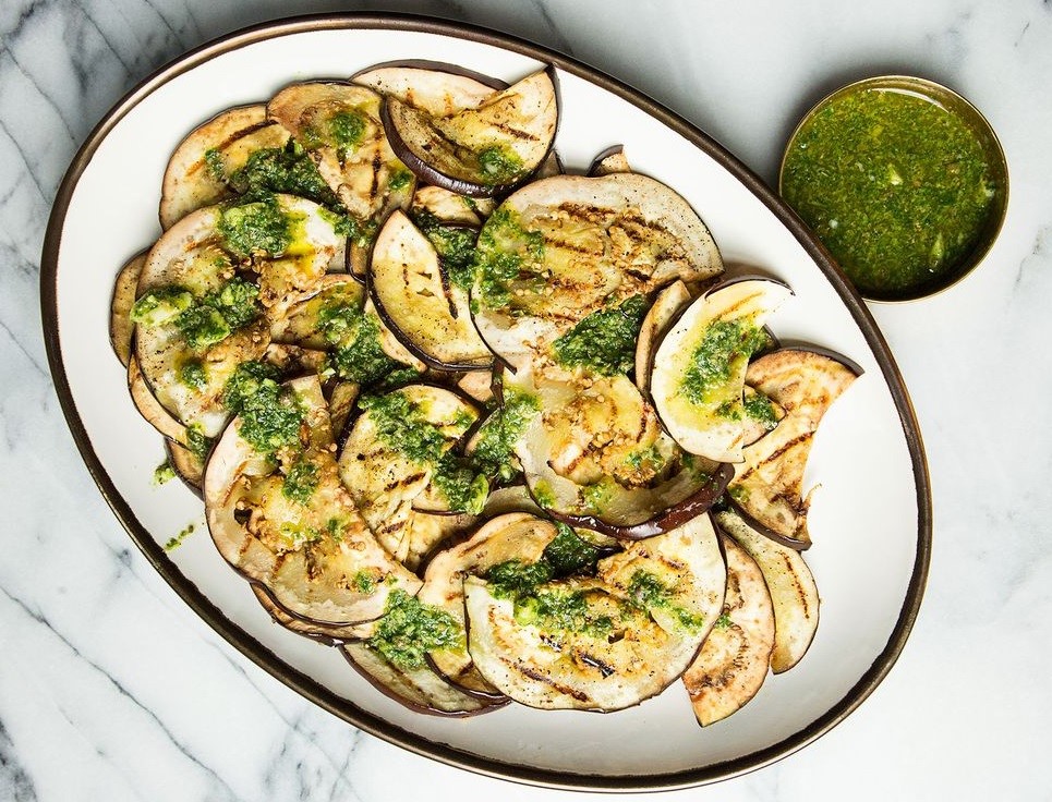 Eggplant made with Basil Vinaigrette Delicious Spring Equinox Food Ideas 2021