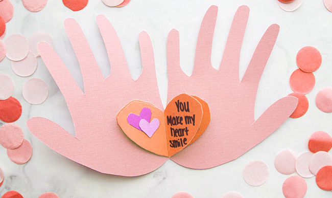 Handprint Valentine Card
