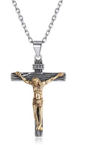 Jesus Christ Crucifix Cross Pendant Necklace good friday gifts