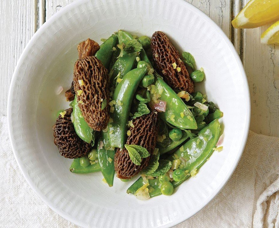 Morels contain Mint, Peas, and Shallot Delicious Spring Equinox Food Ideas 2021