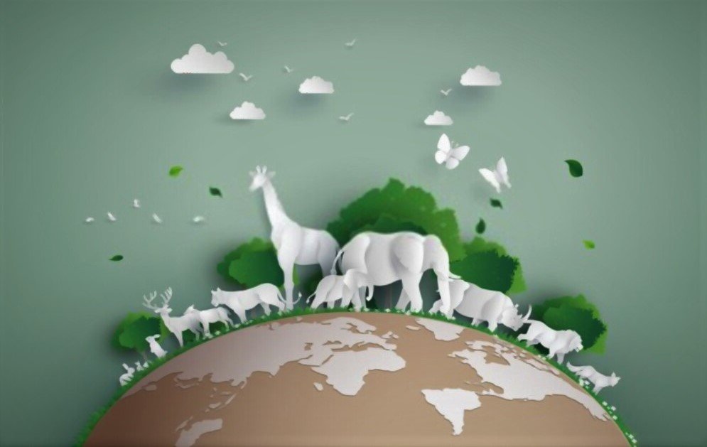 earth day poster of animal wild life