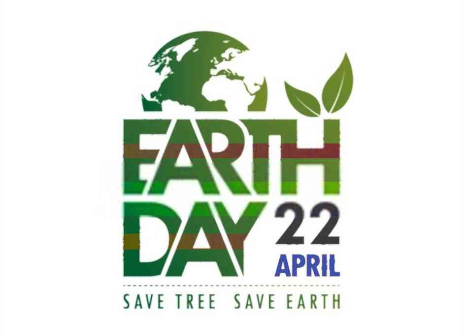 earth day text poster image