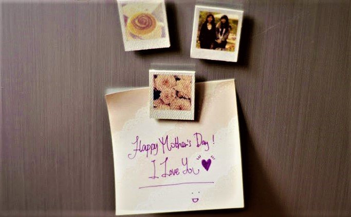 polaroid magnets mother's day activities for toddlers