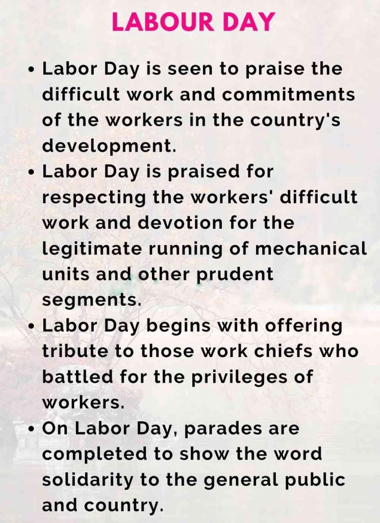 Speech on Labor Day