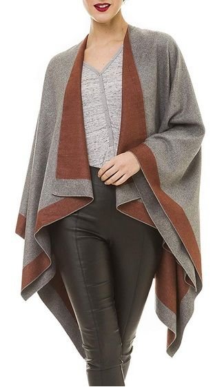 Women's Shawl Wrap Poncho Ruana Cape Cardigan Sweater