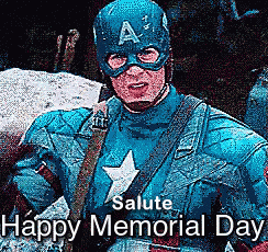 Captan america Happy Memorial Day GIF