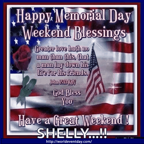 Happy Memorial Day Weekend Blessing GIF