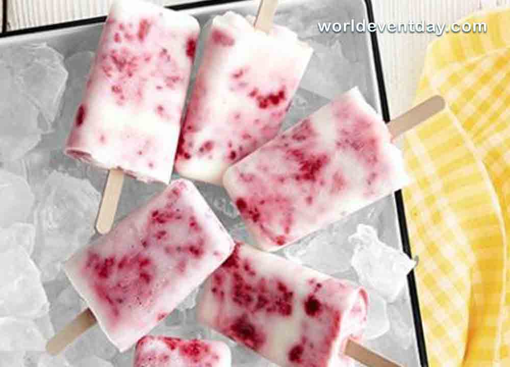 Raspberry-Buttermilk Ice Pops dessert