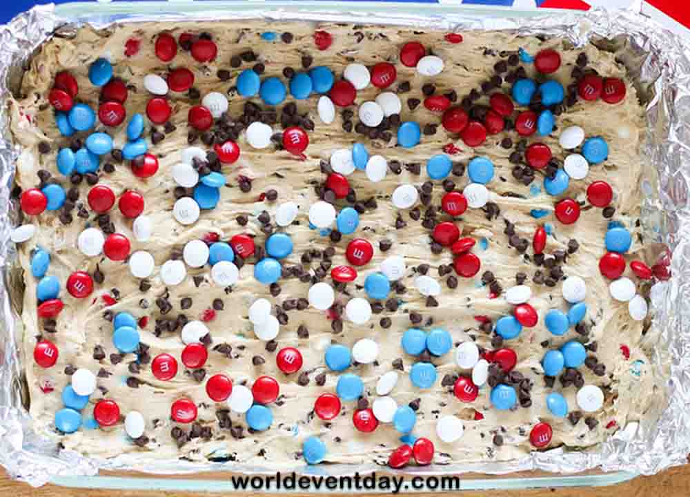 Red, White, and Blue Cookie Bars