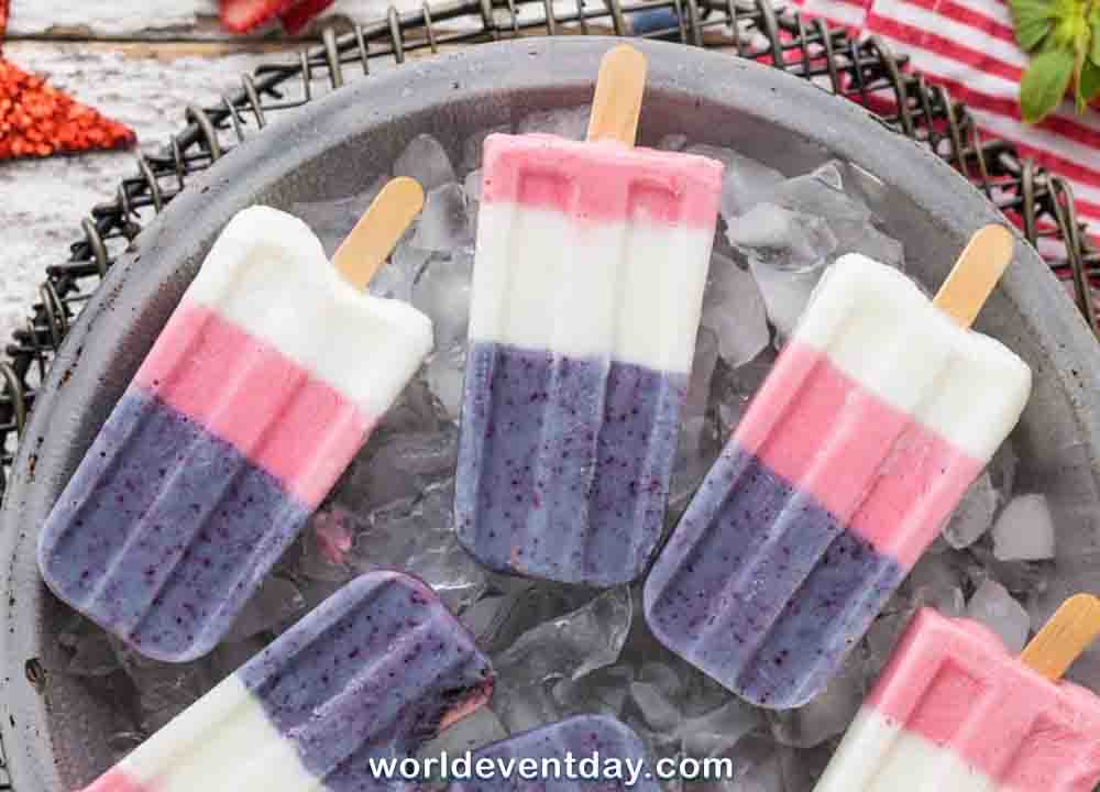 Red, White, and Blue Popsicles