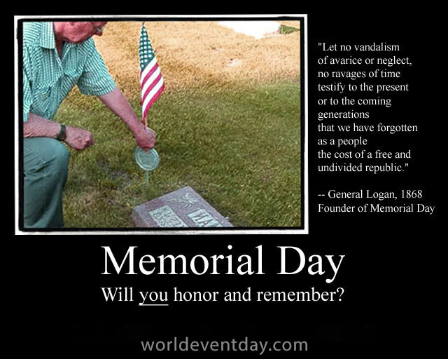 memorial day will be honor and remember