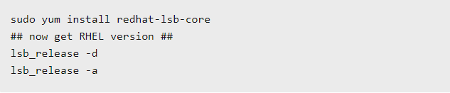 yum command of red hat linux version