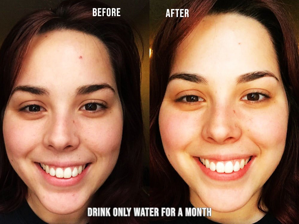 drink only water for a month