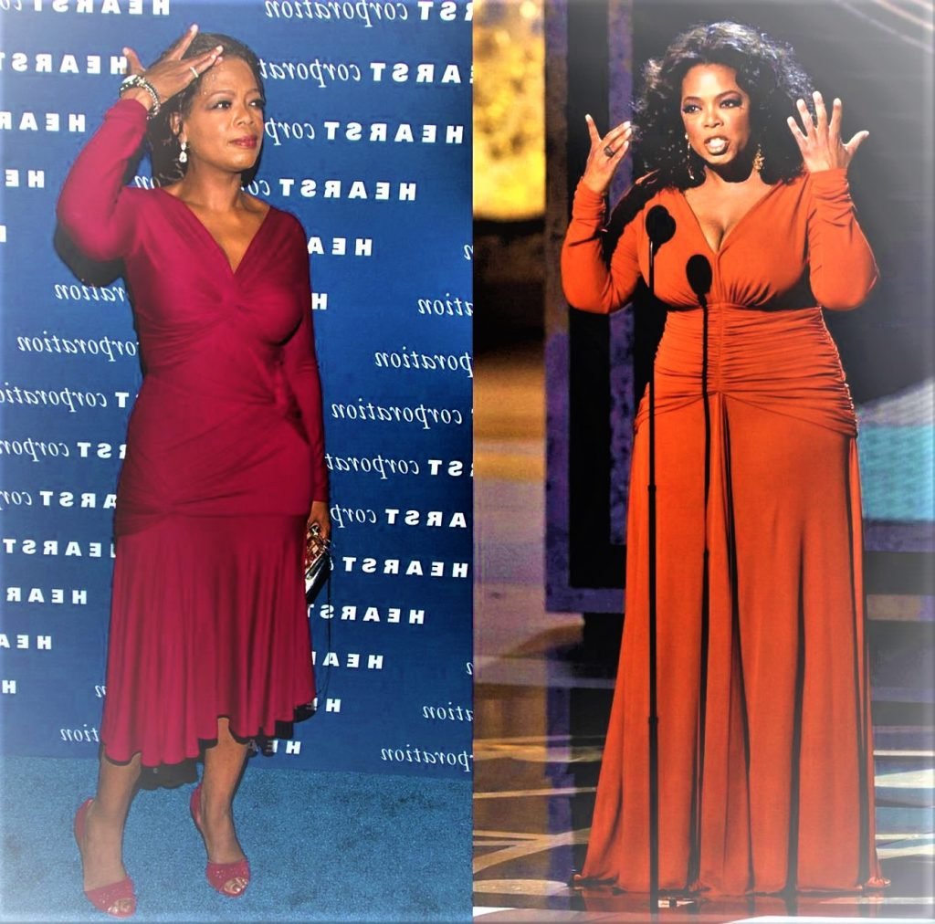 how much weight has oprah lost on ww images